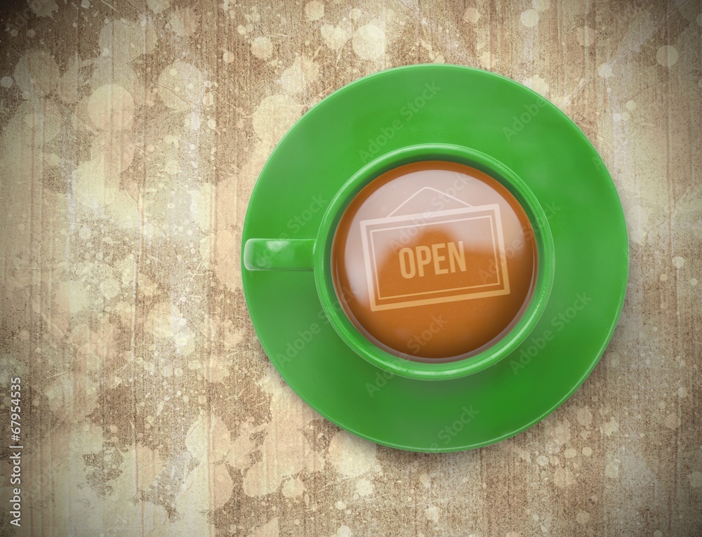 Poster Composite image of open sign