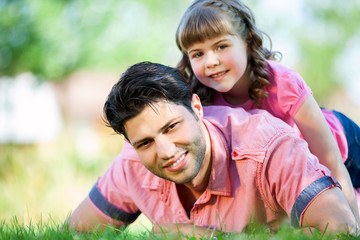 family in park