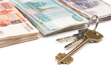 russian money and keys