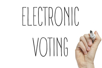 Hand writing electronic voting