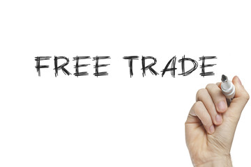 Hand writing free trade