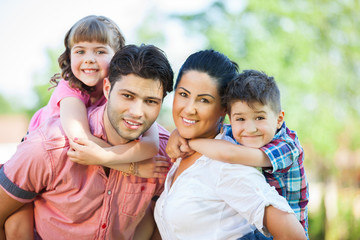 Cute family portrait