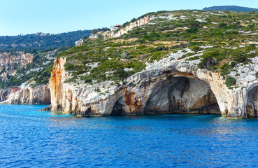 The Blue Caves in Zakynthos (Greece)