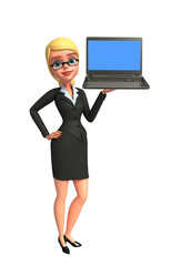Young Business Woman with laptop