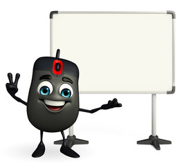 Computer Mouse Character with display board