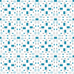 Seamless pattern with stationery, clips, thumbtacks