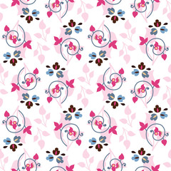 Seamless color decorative flower