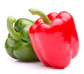 Sweet bell pepper isolated on white background cutout