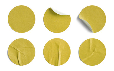 Yellow Round Stickers