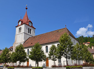 Fototapeta na wymiar Reformierte Kirche, Le Locle