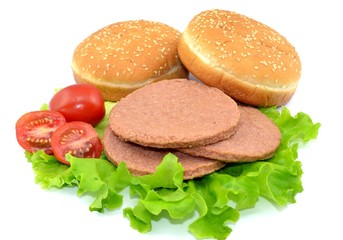 ingredients for a burger
