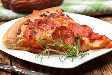 One slice of pizza.