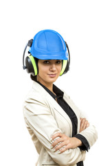 Young woman with protective workwear