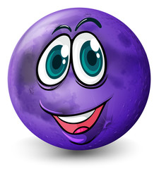 A ball with a smiling face