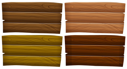 Empty wooden signboards