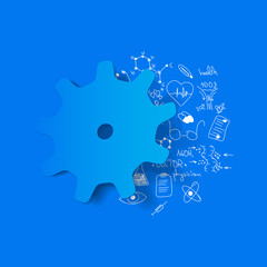 Drawing medical formulas: cogwheel