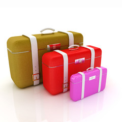 Traveler's suitcases.