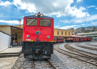 old electric locomotive train
