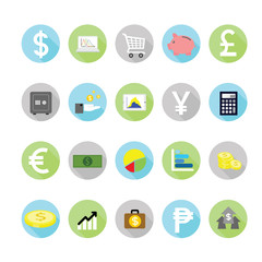 Finance icons set. Illustration eps10