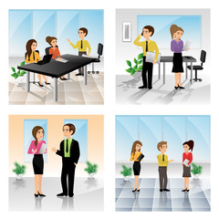 Business People Set - Isolated On White Background