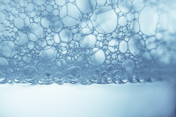 Spheric bubbles extreme closeup