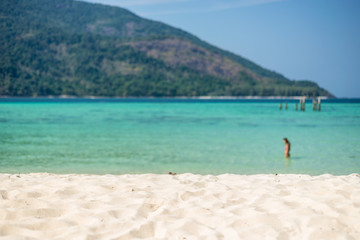 White Sand at Koh Lipe Tropical Island at Thailand Swimming, Nat