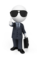 Business Man with best sign