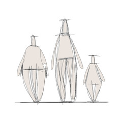 Abstract sketch family for your design