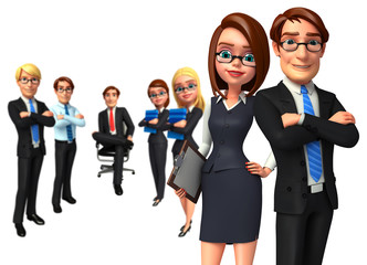 Group business people in office.