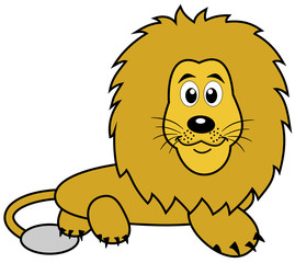a lying lion plush