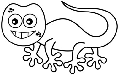 a happy lizard shadow