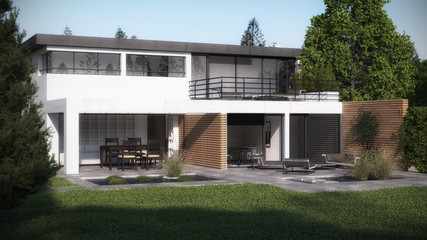 Einfamilienhaus - Planungsvisualisierung - 67976351