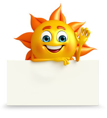 Sun Character With sign board