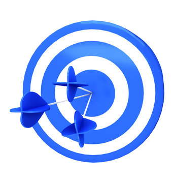 Blue Darts Target Aim And Arrow