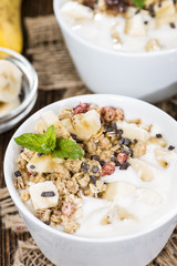 Portion of Banana Yogurt