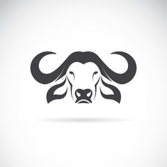 Vector of a buffalo head on white background. Easy editable layered vector illustration. Wild Animals.
