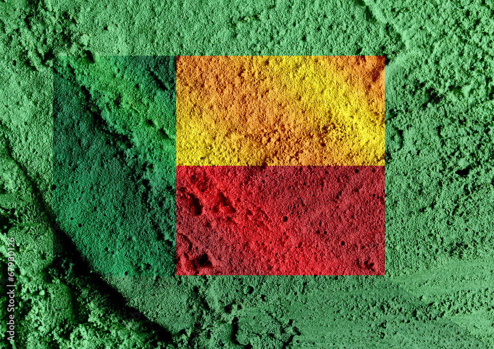 Poster benin flag themes idea design