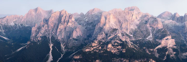 Rolgordijnen Panoramic view of Dolomites mountains ridge © Nickolay Khoroshkov