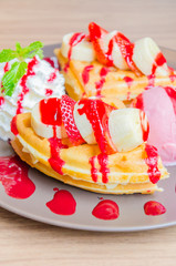 Strawberry banana pancake