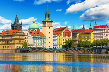 Foto op Canvas Oude stad in Praag, Tsjechië © Scanrail