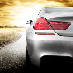 fast car and red lamp