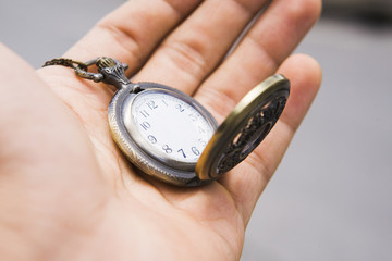 Photo Illustration of pocket watch. time concept