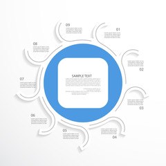 Modern infographic template, flat design, vector illustration