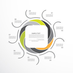 Modern infographic template, flat design