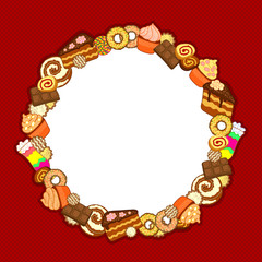 Background with confectionery