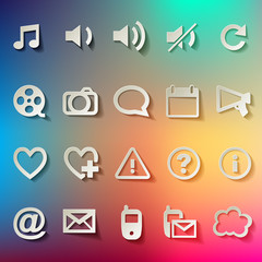 Fototapeta premium Iconset 3 Bunt