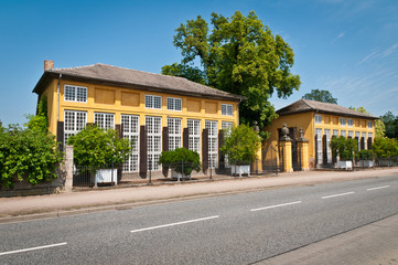Fototapeta na wymiar Schloss Mosigkau Dessau Eingangsbereich