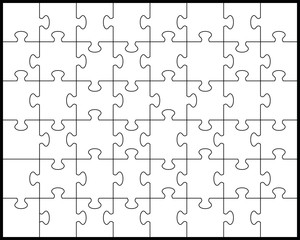 White puzzle 2, vector illustration