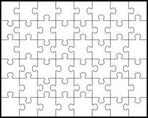 White puzzle, vector illustration