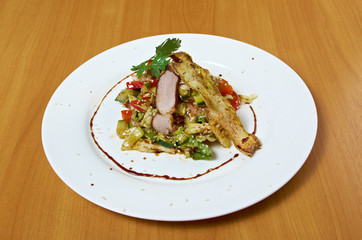 Salad with beef